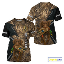 Load image into Gallery viewer, Duck Hunting Camo Winter with Black Lab 3D All Over Printed Shirt, Perfect Gift for Waterfowl Hunters NHT250