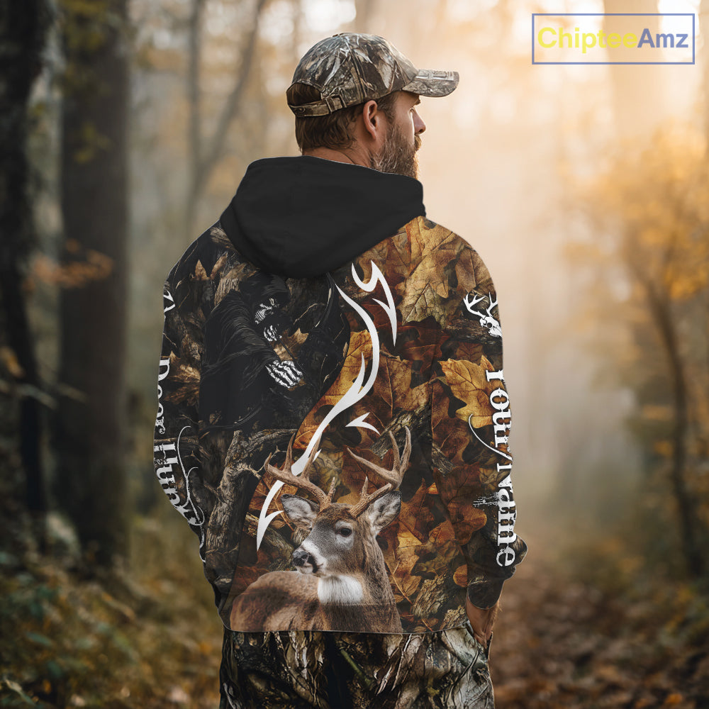 Deer Hunting Bow Grim Reaper Camouflage Shirts for Deer Hunters, Bow Hunting Shirts NHT317