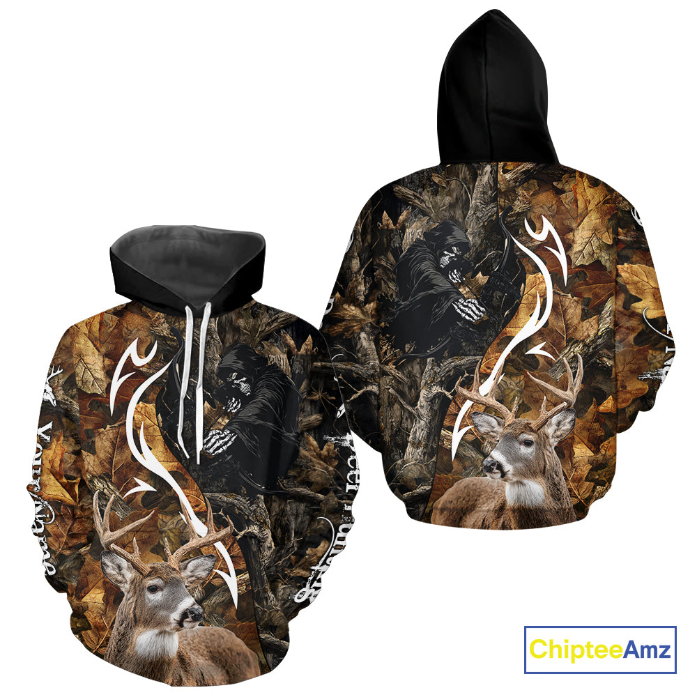 Deer Hunting Bow Grim Reaper Camouflage Shirts for Deer Hunters, Bow Hunting Shirts NHT317