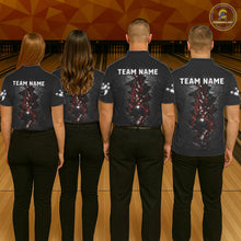 Load image into Gallery viewer, Cracked Wall Bowling Jersey For Men Bowling Team Shirts Bowling League Polo &amp; 1/4 Zip NHT1150