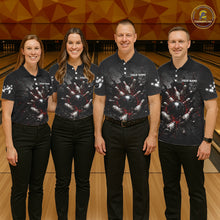 Load image into Gallery viewer, Cracked Wall Bowling Jersey For Womens Bowling Team Shirts Bowling League Polo &amp; 1/4 Zip NHT1150
