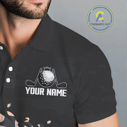 Custom Name Leopard Print Polo Shirt – Stylish Animal Print Golf Polo For Men NHT855