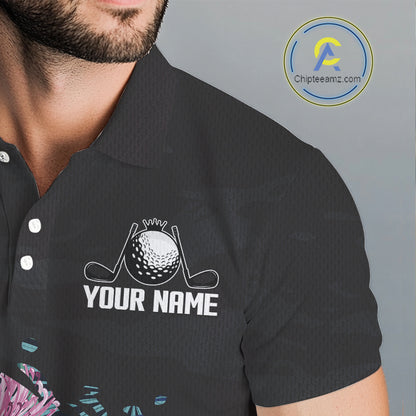 Custom Name Tropical Print Polo Shirt – Stylish Animal Print Golf Polo For Men NHT856