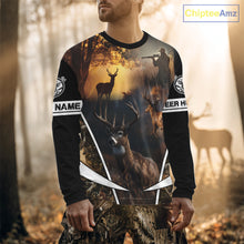 Load image into Gallery viewer, Personalized Deer Hunting Shirt, Custom Name 3D Deer Print, Perfect Gift for Hunters NHT279