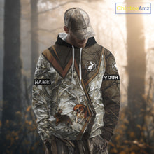 Load image into Gallery viewer, Beagle Dog Chasing the Rabbit Camo Custom Name Shirts, Rabbit Hunting Gifts NHT283