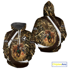 Load image into Gallery viewer, Duck Hunting Waterfowl Camo Chocolate Labrador Retriever Dog Shirts, Duck Hunting Shirt NHT201