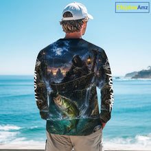 Load image into Gallery viewer, Grim Reaper Fishing Jersey, Largemouth Bass Long Sleeve UV Performance Shirt For Men 