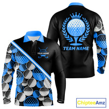 Load image into Gallery viewer, Golf Balls Blue Pattern Mens Golf Polo Shirts Custom Golf Apparel For Familly Team Shirt NHT707