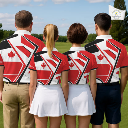 Personalized Canada Flag Mens Golf Polo Shirt, Patriotic Golf Gifts For Golf Lover NHT733