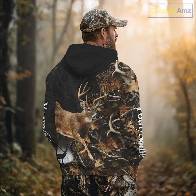 Customized Name Whitetail Deer Hunting Jump Shirt, Gift for Hunters – NHT315