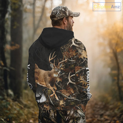 Customized Name Whitetail Deer Hunting Jump Shirt, Gift for Hunters – NHT315