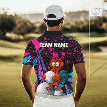 Load image into Gallery viewer, Colorful Funny Chicken Golf Jersey for Men Golf League Team Shirt