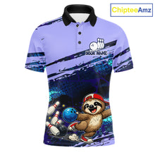 Load image into Gallery viewer, Custom Funny Sloth Bowling Jersey for Men | Personalized Bowling Team Shirt