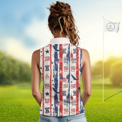 Custom America 250Th Anniversary Polo - Vintage Patriotic USA Flag Personalized Performance Jersey