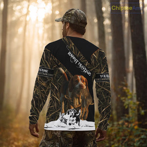 Custom Camouflage Rabbit Hunting With Beagle Dog For Hunter, Rabbit Hunting Gifts NHT270