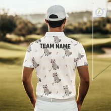 Load image into Gallery viewer, Personalized Funny Argyle Raccoon Pattern Polo Shirt - Custom Golf Team Gift