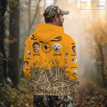 Load image into Gallery viewer, Custom Duck Hunting Shirt – Hunter &amp; Dog Face and Name, Funny Personalized Gift NHT291