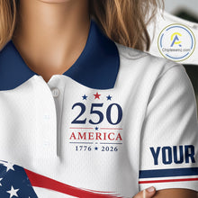 Load image into Gallery viewer, American Flag Womens Golf Polo Shirts, Patriotic Team Golf Jerseys NHT885