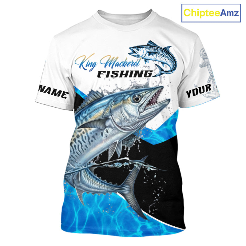 Custom King Mackerel Saltwater Custom Tuna Saltwater Fishing T-Shirt Designed For Deep Sea Anglers NHT1358