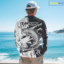 Load image into Gallery viewer, Chinook Salmon (King Salmon) Fishing Black White Camo Performance Fishing Shirts NHT462