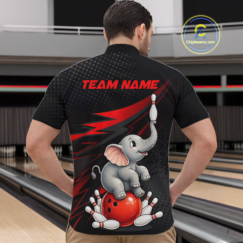 Custom Bowling League Shirt, Team Bowling Jersey With Custom Name For Men|Red NHT1242