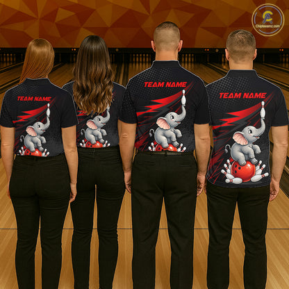 Custom Bowling League Shirt, Team Bowling Jersey With Custom Name For Women|Red NHT1242