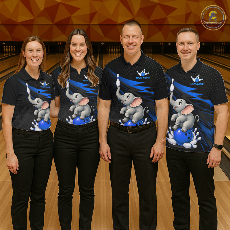 Custom Bowling League Shirt, Team Bowling Jersey With Custom Name For Men|Blue NHT1243