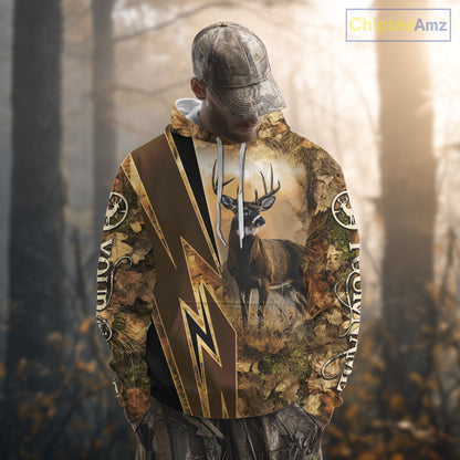 Deer Hunting Custom Name Camouflage Hunting Clothes, Deer Sweatshirt for Men NHT376