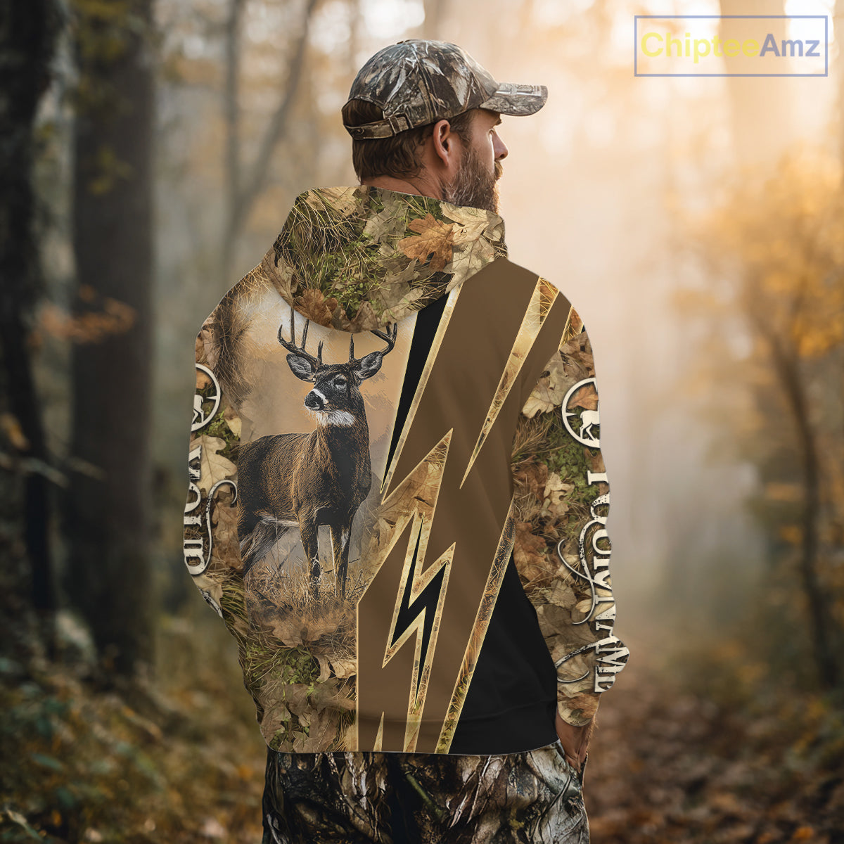 Deer Hunting Custom Name Camouflage Hunting Clothes, Deer Sweatshirt for Men NHT376