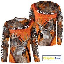 Load image into Gallery viewer, Orange Camo Deer Hunting Shirt, Deer Hunting with Full All - Over 3D For Deer Hunters NHT246