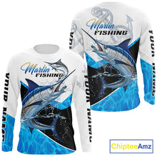 Load image into Gallery viewer, Custom Marlin Saltwater Fishing Shirt Long Sleeve Designed For Deep Sea Anglers 