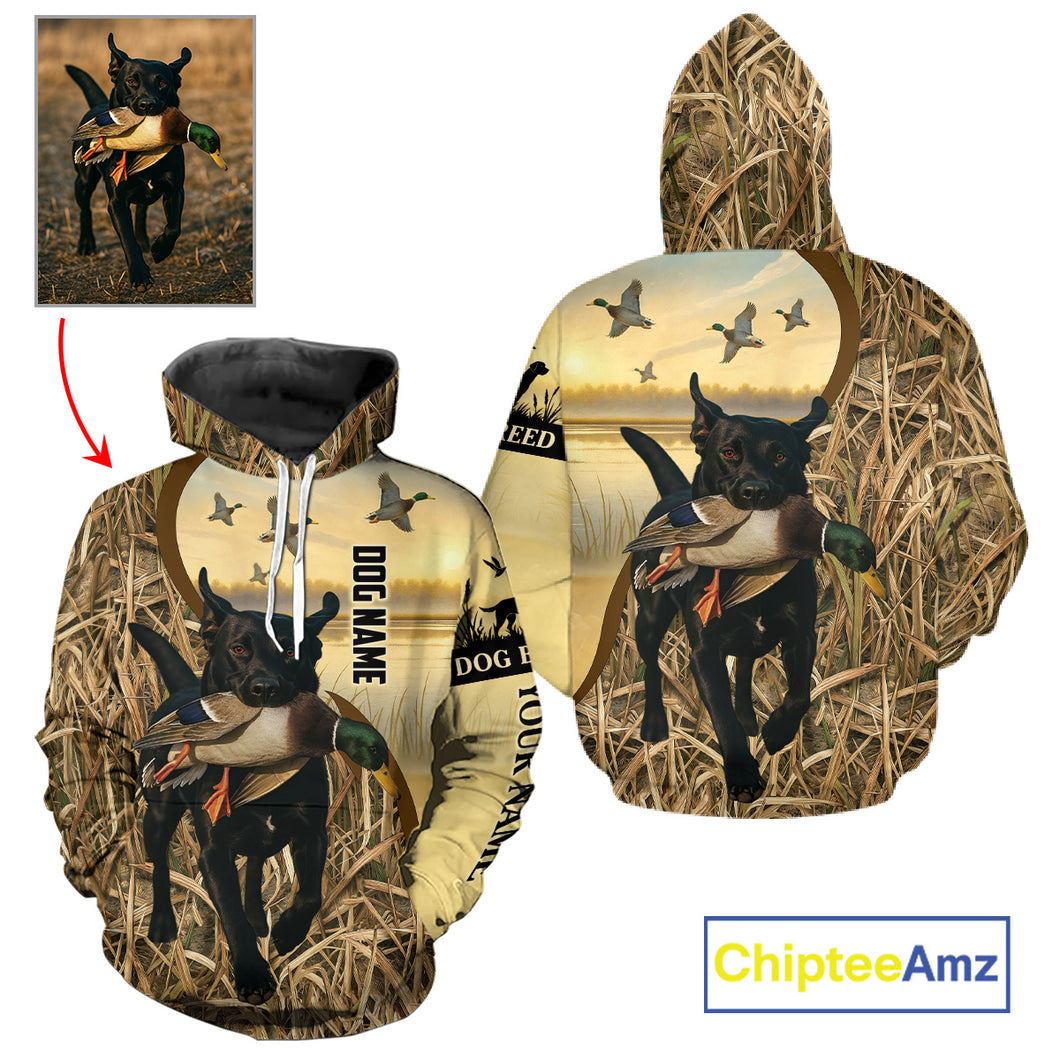 Personalized Duck Hunting Shirt – Custom Dog's Photo and Name for Hunters NHT258