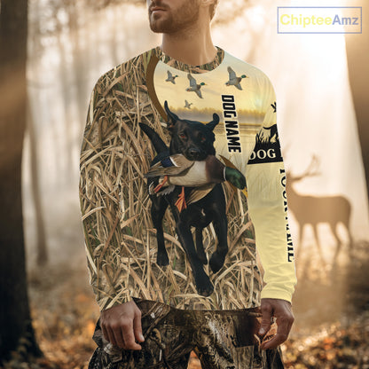 Personalized Duck Hunting Shirt – Custom Dog's Photo and Name for Hunters NHT258