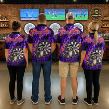 Load image into Gallery viewer, Funny Raccoon Dartboard Jersey For Women Dart Team Shirts Dart League Polo &amp; 1/4 Zip NHT1137