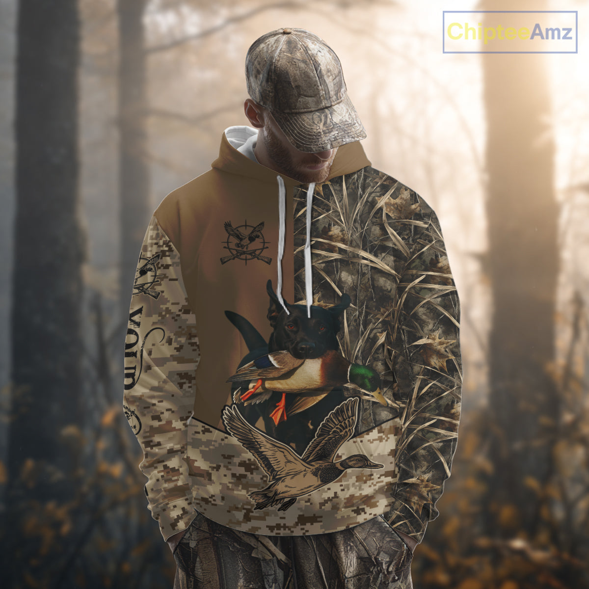 Personalized Hunting Shirt for Hunters – Custom Dog Image and Your Name NHT325