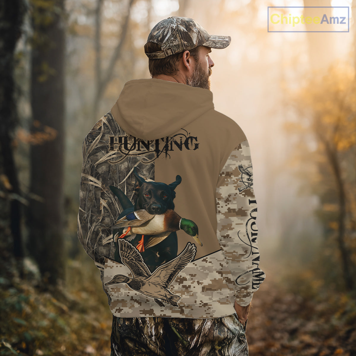 Personalized Hunting Shirt for Hunters – Custom Dog Image and Your Name NHT325