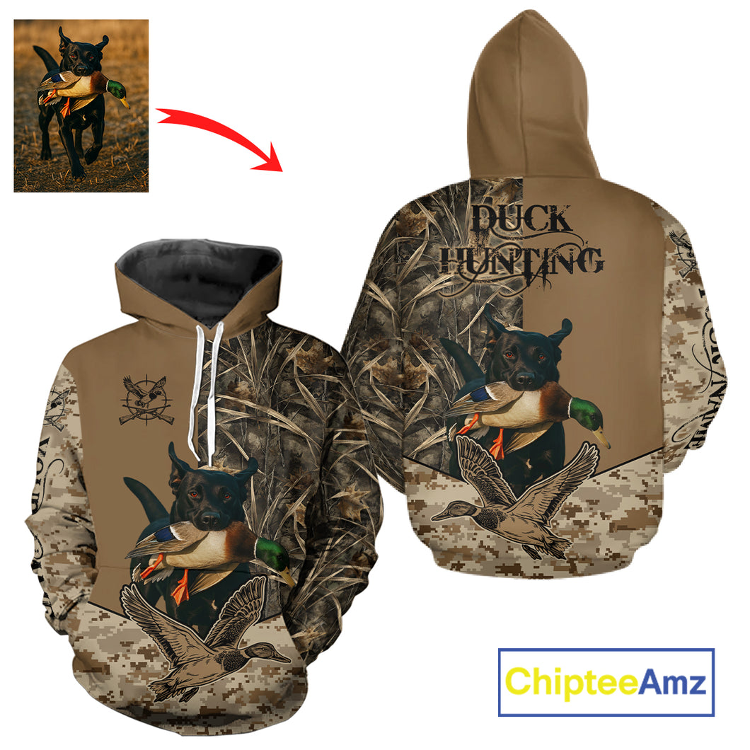 Personalized Hunting Shirt for Hunters – Custom Dog Image and Your Name NHT325