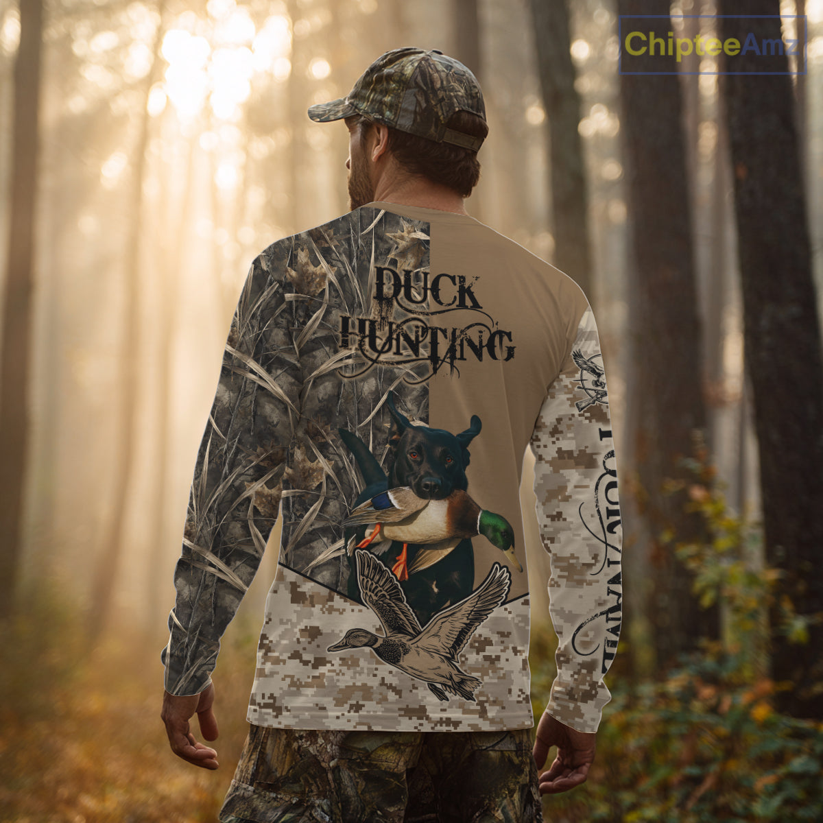 Personalized Hunting Shirt for Hunters – Custom Dog Image and Your Name NHT325