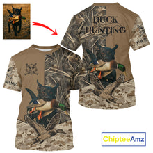 Load image into Gallery viewer, Personalized Hunting Shirt for Hunters – Custom Dog Image and Your Name NHT325