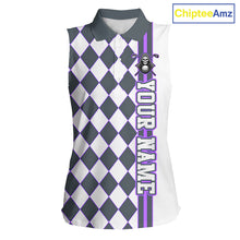Load image into Gallery viewer, Sleeveless shirt with argyle pattern and skull design, branded 'ChipteeAmz'.