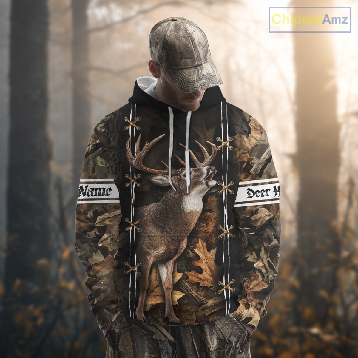 Deer Hunting Camo Customize Name 3D All Over Printed Shirts Personalized Gift For Hunter NHT188