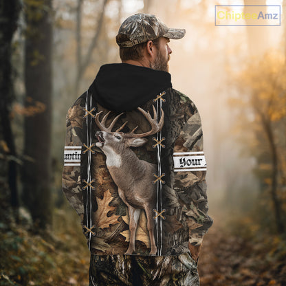 Deer Hunting Camo Customize Name 3D All Over Printed Shirts Personalized Gift For Hunter NHT188