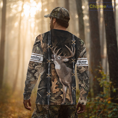 Deer Hunting Camo Customize Name 3D All Over Printed Shirts Personalized Gift For Hunter NHT188