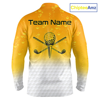 Personalized Beer Style Funny Mens Golf Polo Shirt Gift For Father Day – Custom Face Portrait Cartoon Design NHT666