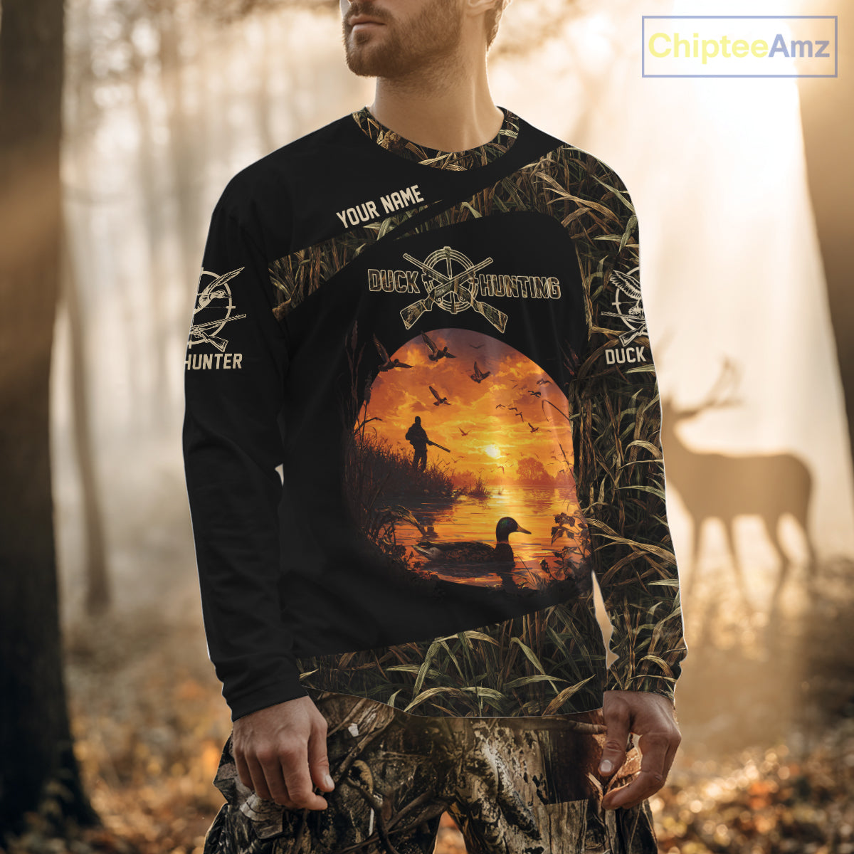Personalized Duck Hunting 3D All Over Printed Camo with Custom Name Outdoor Gift for Hunters NHT117