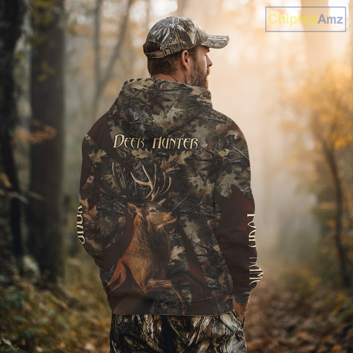 Personalized Red Deer Hunting Camo Full Printing Shirts Deer Hunting Gift for Hunters NHT144