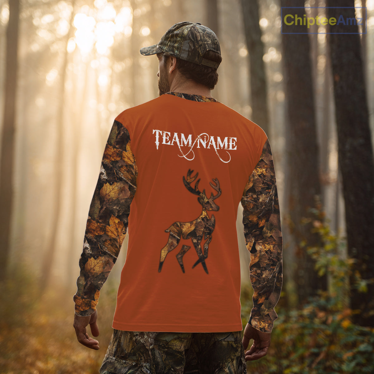Best Deer Hunting Orange Camouflage Custom Name 3D All-Over Printed Shirt, Deer Hunting Gifts NHT51