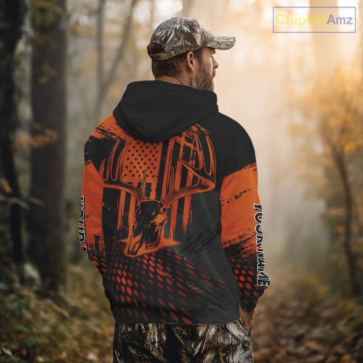 Best Deer Hunting Shirt 3D All Over Print Orange And Black Personalized Name For Hunters NHT63