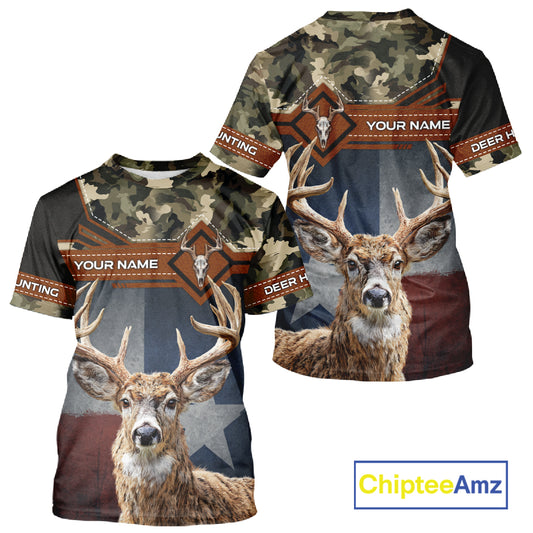 Whitetail Deer Hunting Shirt With Camouflage And Full 3D Print For Texas Deer Hunting Season NHT73