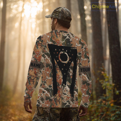 Beautiful Deer Hunting Shirt Camo Ohio Flag Deer Hunter Life Custom Name Hunting Gift NHT96